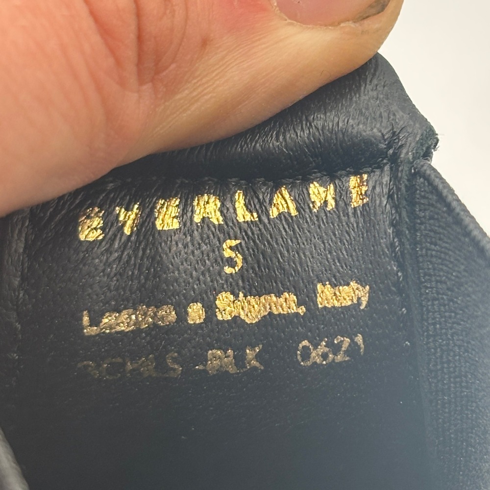 Everlane Chelsea Boot Women Sz 5 Black Leather Italian Made Classic Ankle Boot - Picture 13 of 14